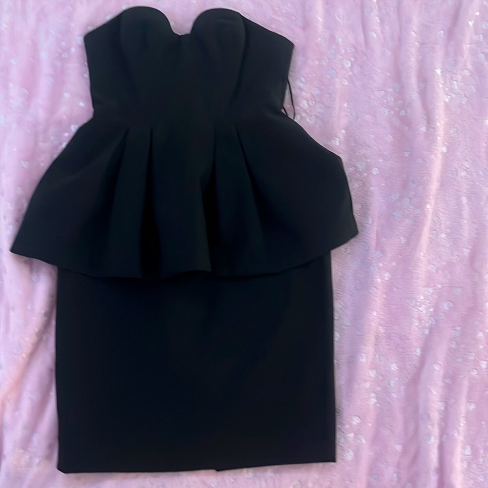 black ruffle dress